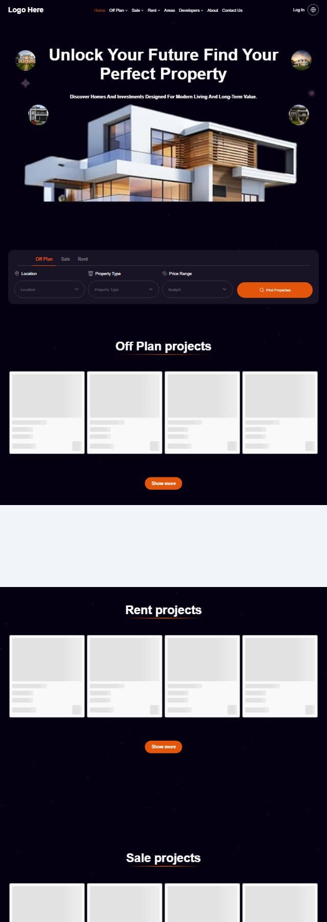 Demo 5 — full page preview of a live BrokerPromote demo website