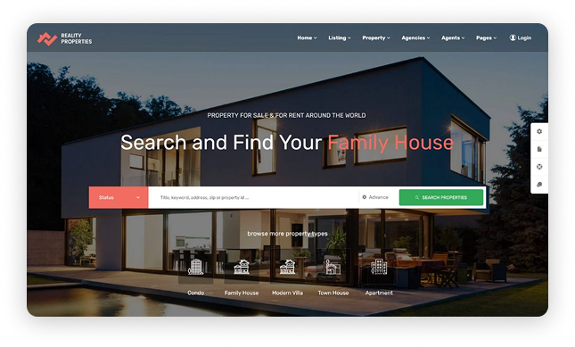 Header with Search