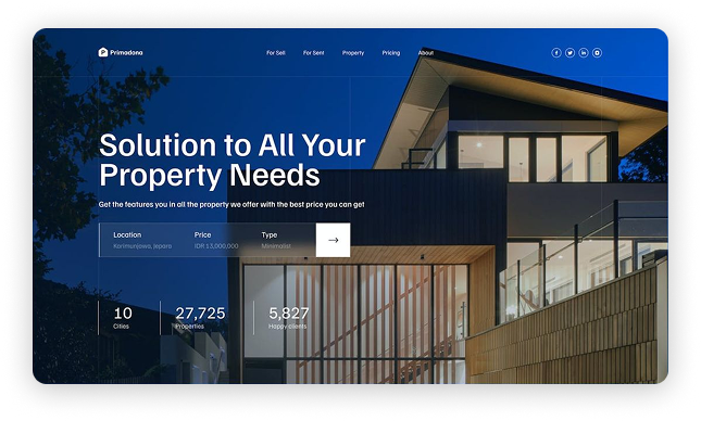 Properties Slider with Property Information